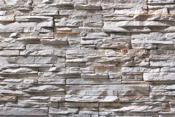 Ledge Stone 11 Flexible stone veneer featuring a rugged ledge stone design in neutral tones, perfect for an eye-catching decorative panel, interior wall, or exterior facade.