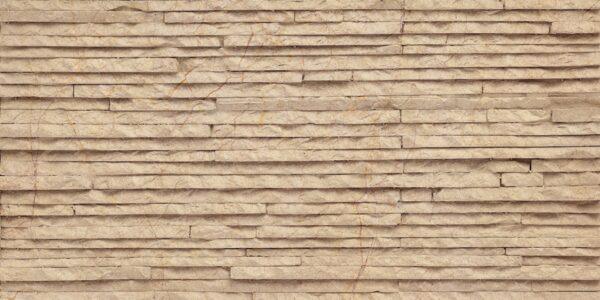 Muretto Stone flexible stone veneer in a brick pattern with a textured, natural finish, ideal for an interior wall or exterior facade.
