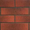 Split brick flexible stone veneer in a red hue with a textured surface, ideal for interior wall design or exterior facade applications.