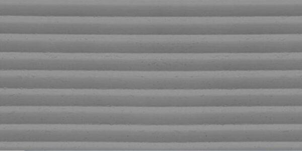 Grey flexible stone veneer with a subtle ripple texture offers a modern and lightweight wall cladding solution for interior and exterior applications.