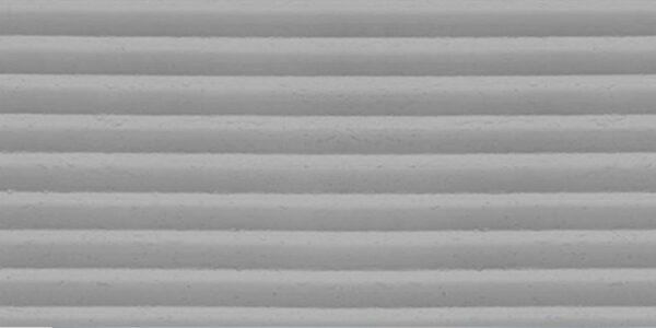 Ripple Board flexible wall cladding features a linear textured surface in light gray, ideal for modern interior wall designs with lightweight material.