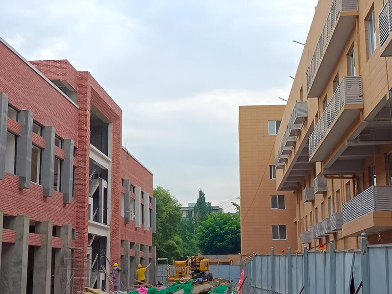 University building renovation using flexible tiles