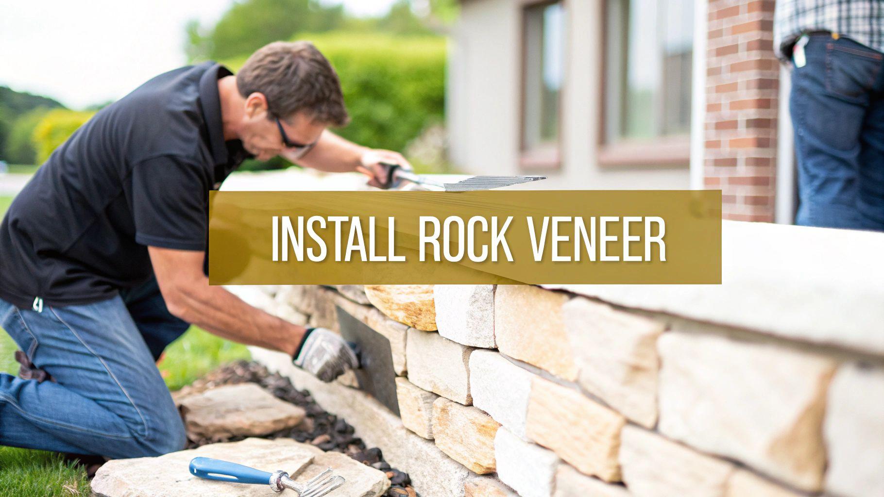Why Flexible Stone Veneer Is Changing Modern Architecture 6 Natural stone veneer installation on exterior wall